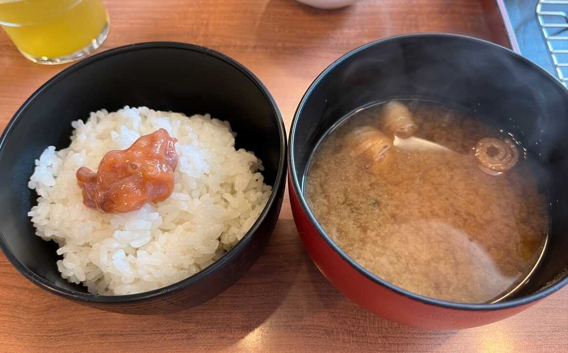 天ぷら七福_ご飯味噌汁